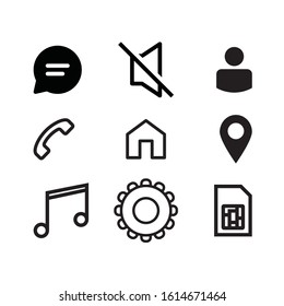 Communication icon design with phone