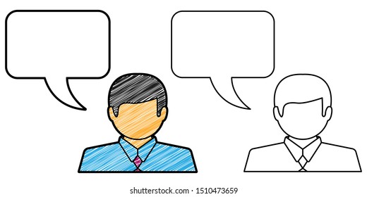 communication icon design vector with texture. editable outline for other style