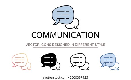 Communication icon design with white background stock illustration