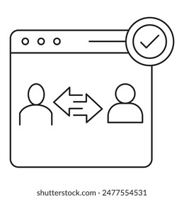 Communication icon, Effective Communication Strategies icon, Enhancing Workplace Communication icon illustration