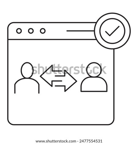 Communication icon, Effective Communication Strategies icon, Enhancing Workplace Communication icon illustration
