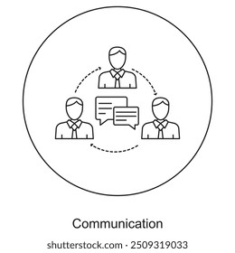 Kommunikationssymbol, Effektive Kommunikationstools für nahtlose Interaktion Symbol, Menschen mit fortschrittlichen Kommunikationstechnologien verbinden Symbol