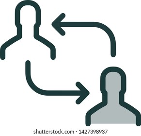 Communication icon flat style illustration isolated on white background