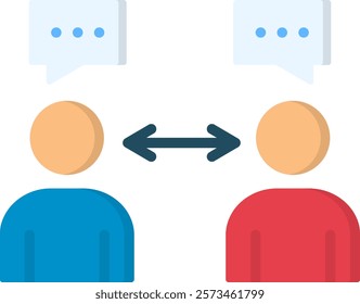 Communication Icon Flat Vector Illustration