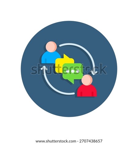 Communication Icon Flat Vector Illustration