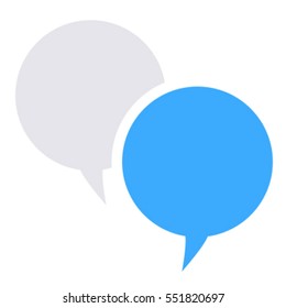 Communication icon - Glyph - Grey and blue
