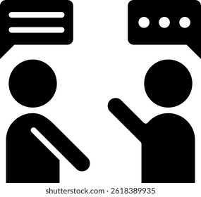 Communication Icon Glyph Vector Illustration