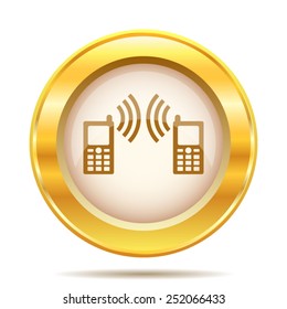 Communication icon. Internet button on white background. EPS10 vector. 