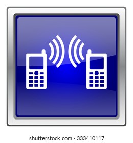 Communication icon. Internet button on white background. EPS10 vector.