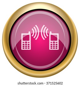 Communication icon. Internet button on white background. EPS10 vector.
