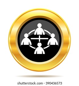 Communication icon. Internet button on white background. EPS10 vector.
