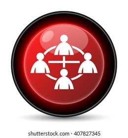 Communication icon. Internet button on white background. EPS10 vector
