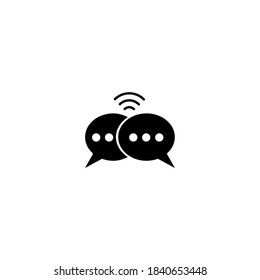 Communication icon. Internet of things icon. Simple, flat, black, glyph.