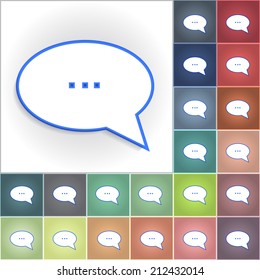 Communication Icon Isolated on Color Background.