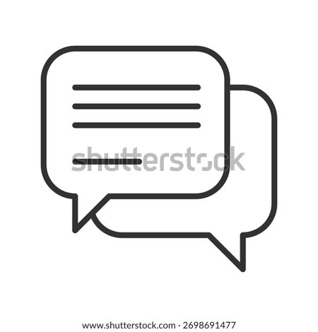Communication icon in line design. communication, chat, teamwork, collaboration, conversation, support, hybrid work on white background vector. Communication editable stroke icon