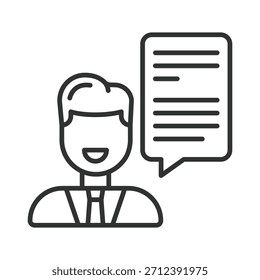 Communication icon in line design. communication, speech, dialog, discussion, conversation, talk, message on white background vector. communication editable stroke icon