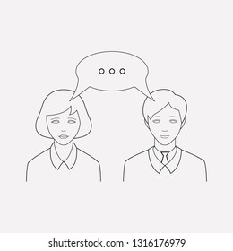 Communication icon line element. Vector illustration of communication icon line isolated on clean background for your web mobile app logo design.