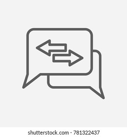 Communication icon line symbol. Isolated vector illustration of conversation sign concept for your web site mobile app logo UI design.