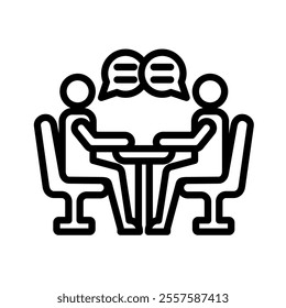 communication icon line vector illustration on white background.