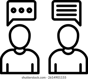 Communication Icon Line Vector Illustration