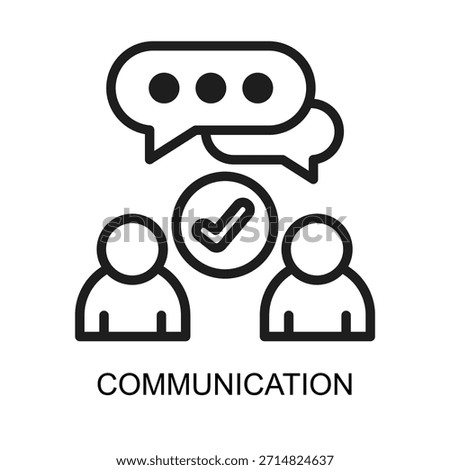 Communication icon line vector illustration
