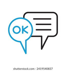 Communication icon. line vector icon on white background. high quality design element. editable linear style stroke. vector icon.