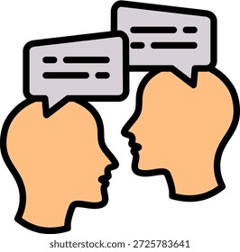 Communication Icon Lineal Color Vector Illustration