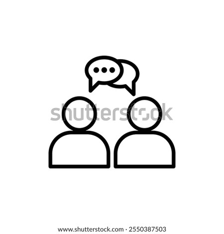 Communication icon linear logo isolated