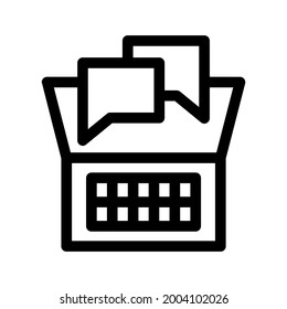 icono de comunicación o logotipo símbolo de signo aislado ilustración vectorial - iconos vectoriales de estilo negro de alta calidad
