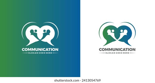 communication icon logo template, free vector