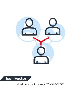 communication icon logo vector illustration. connection people symbol template for graphic and web design collection