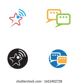 Communication icon logo vector template