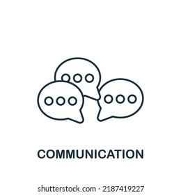 Communication icon. Monochrome simple Community icon for templates, web design and infographics