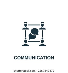 Communication icon. Monochrome simple sign from speech collection. Communication icon for logo, templates, web design and infographics.