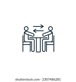 Icono de comunicación. Simple señal monocroma de la colección de colaboración. Icono de comunicación para logotipo, plantillas, diseño web e infografías.