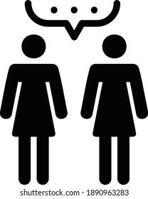 Communication icon on white background for websites, presentations, and other purposes