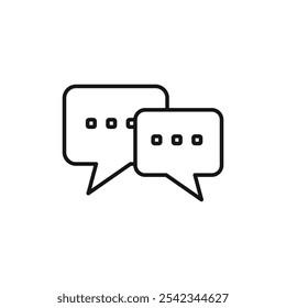 Communication icon outline collection or set in black and white