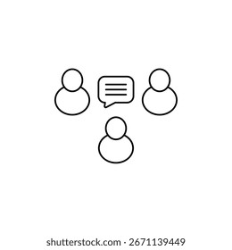 ícone de comunicação contorno editável traçado linha desenho eps.