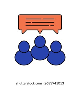 Icono de comunicación esbozo editable trazado de línea eps.
