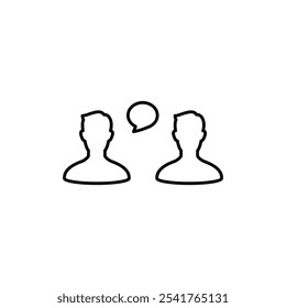 Communication icon Outline set in black and white color