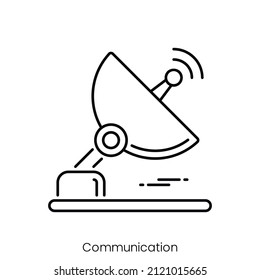 communication icon. Outline style icon design isolated on white background