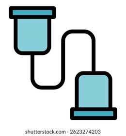 Communication icon. Outline communication vector icon color flat isolated