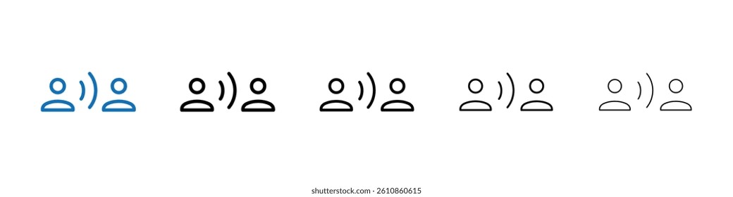 Communication icon Outline vector logo for web ui
