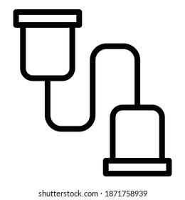 Communication icon. Outline communication vector icon for web design isolated on white background