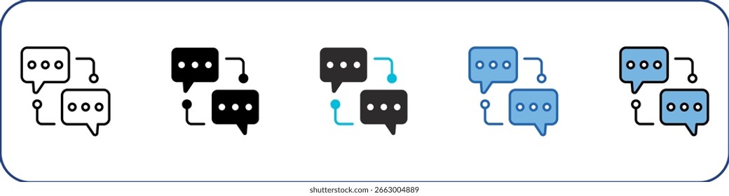 Communication Icon Pack Multistyle Illustration