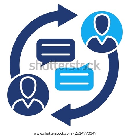 Communication icon represented by Communication symbol Dualtone style.