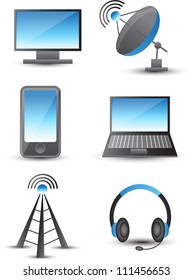 communication icon set