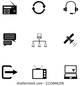 communication icon set