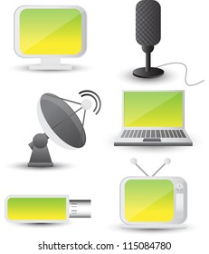 communication icon set