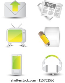 communication icon set